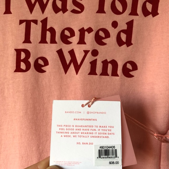 Ban.do I was told there’d be wine Tee Shirt - Picture 4 of 6
